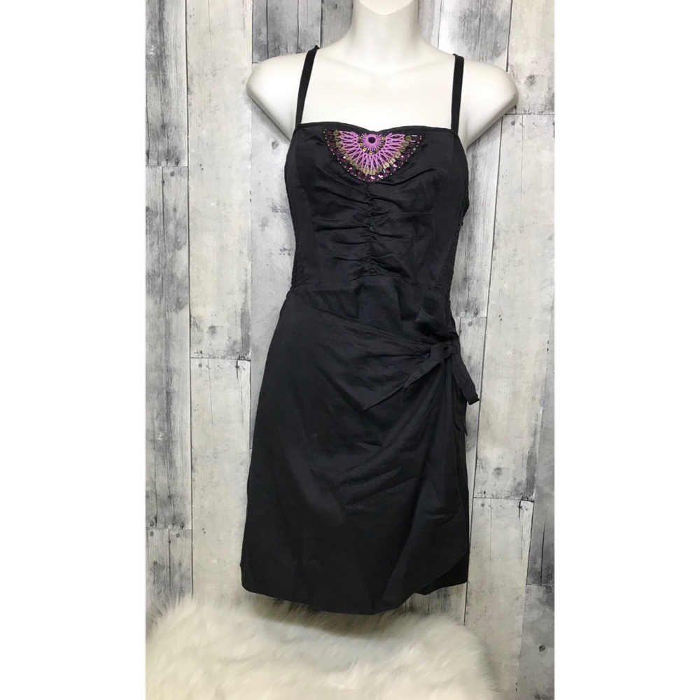 Free people half wrap beaded dress